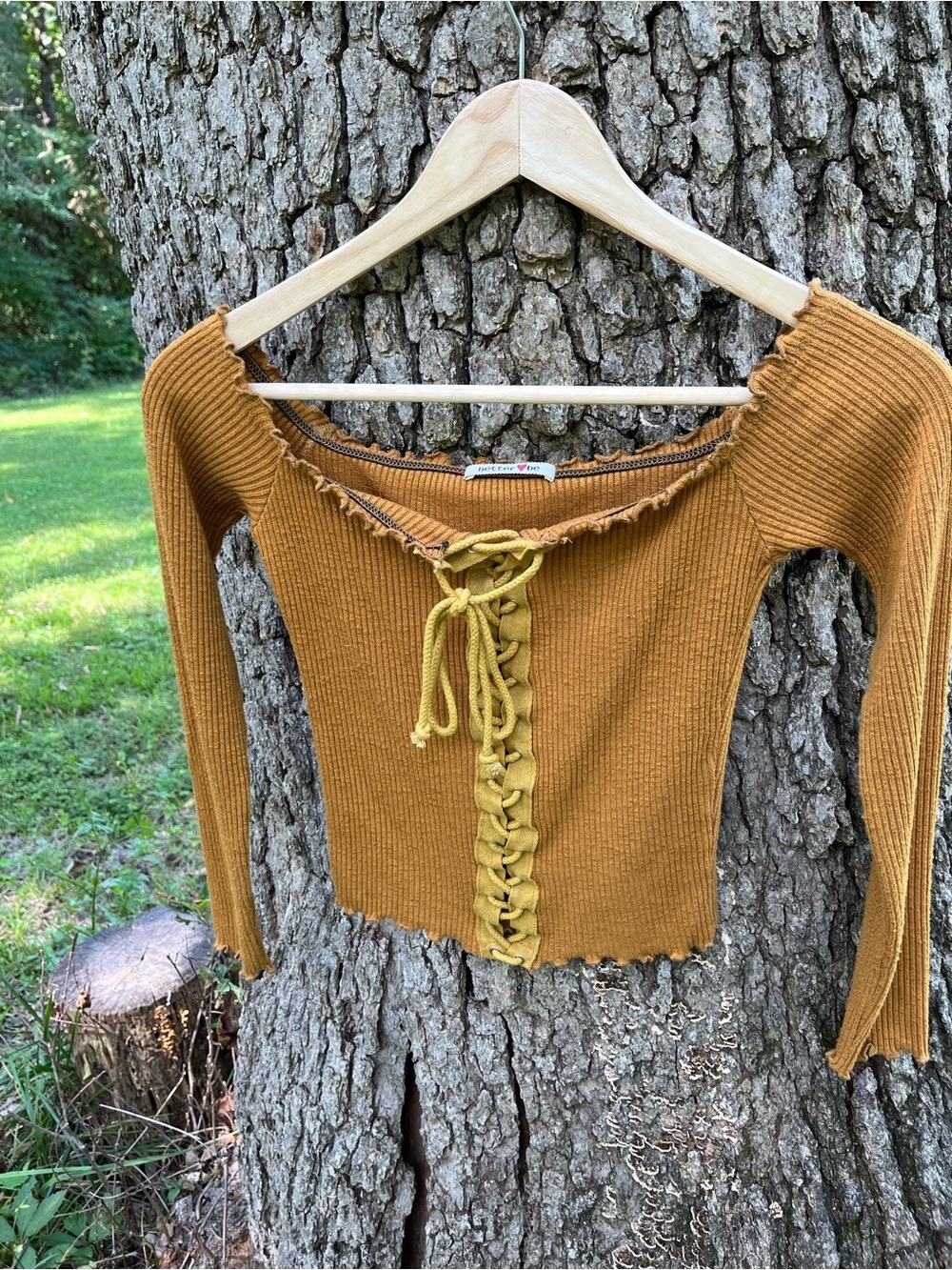 ⭐️Better Be Laced Up Front Top in size M